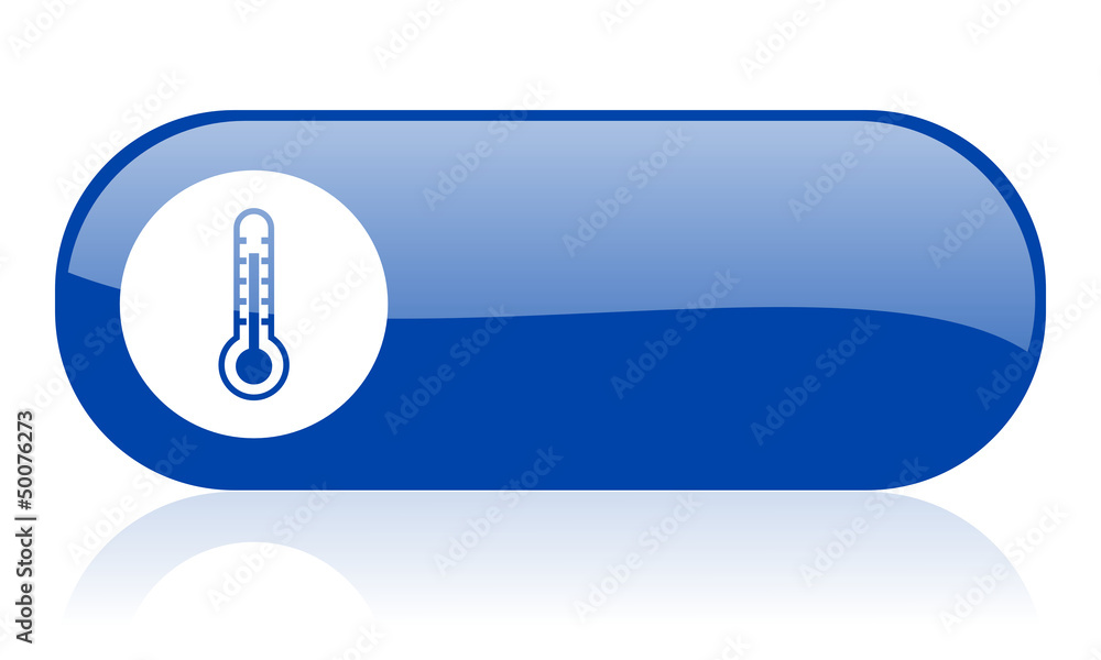thermometer blue web glossy icon thermometer blue web glossy icon