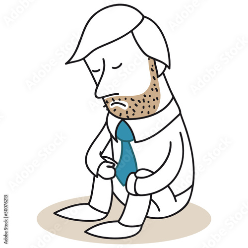 Geschäftsmann, Bettler, arm, bankrott, pleite