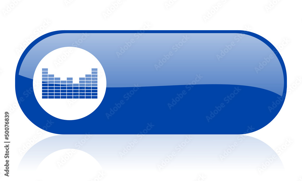 sound blue web glossy icon