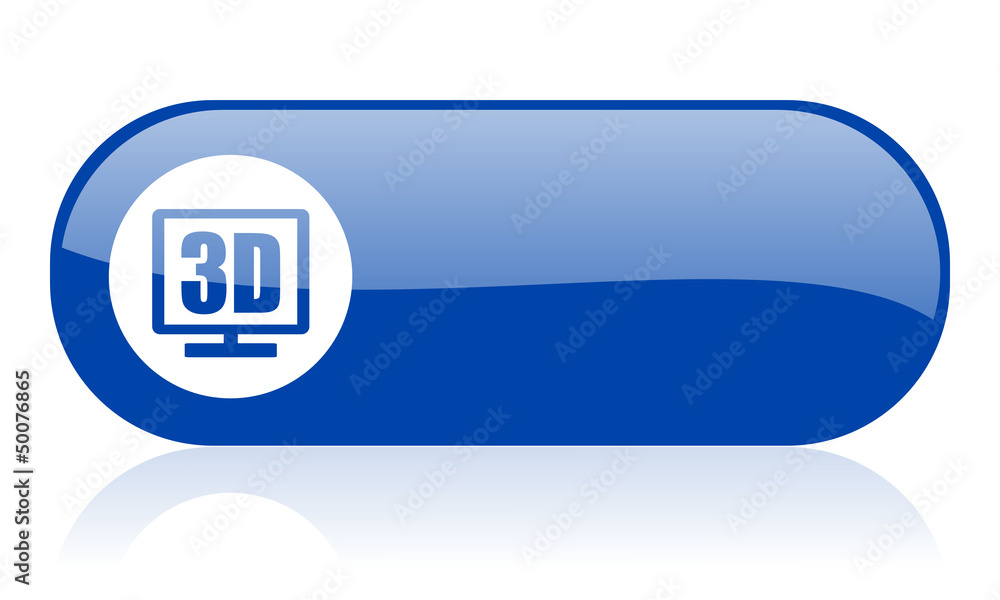 3d display blue web glossy icon 3d display blue web glossy icon
