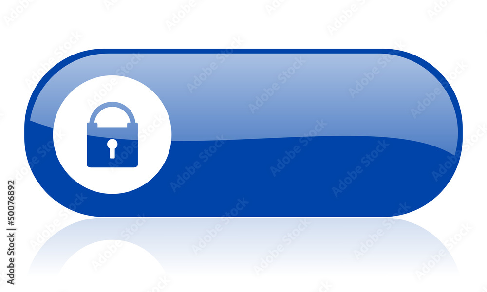 protect blue web glossy icon