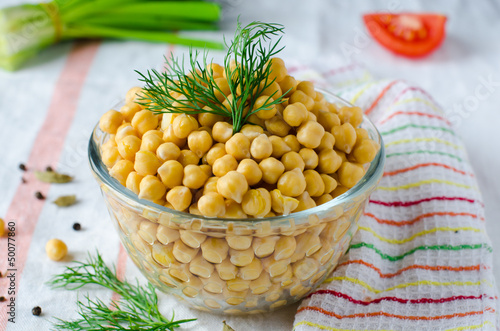 Boiled chickpeas with spices