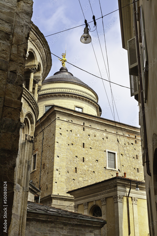 Bergamo old city center color image