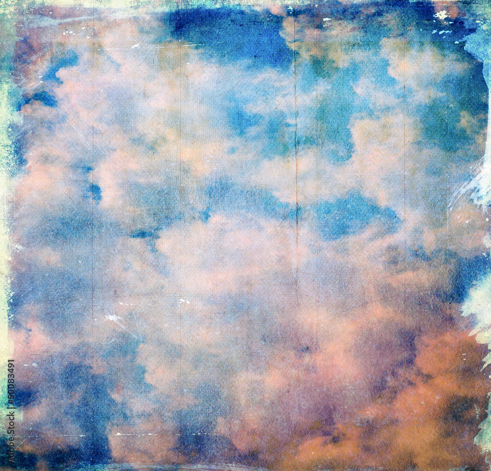 Vintage sky and clouds