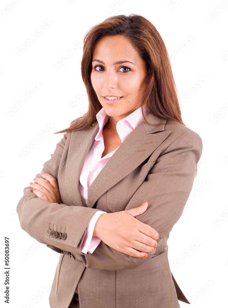 Portrait of a young attractive business woman, isolated on white Portrait of a young attractive business woman, isolated on white