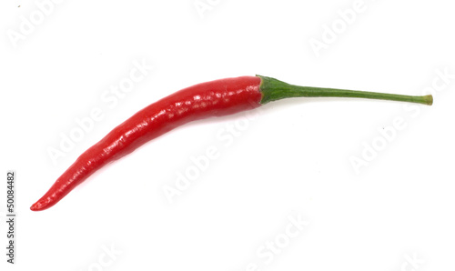 A red pepper, isolated on a white background