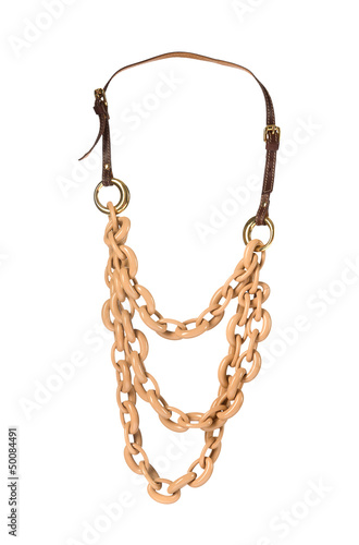 Brown big links chains collar