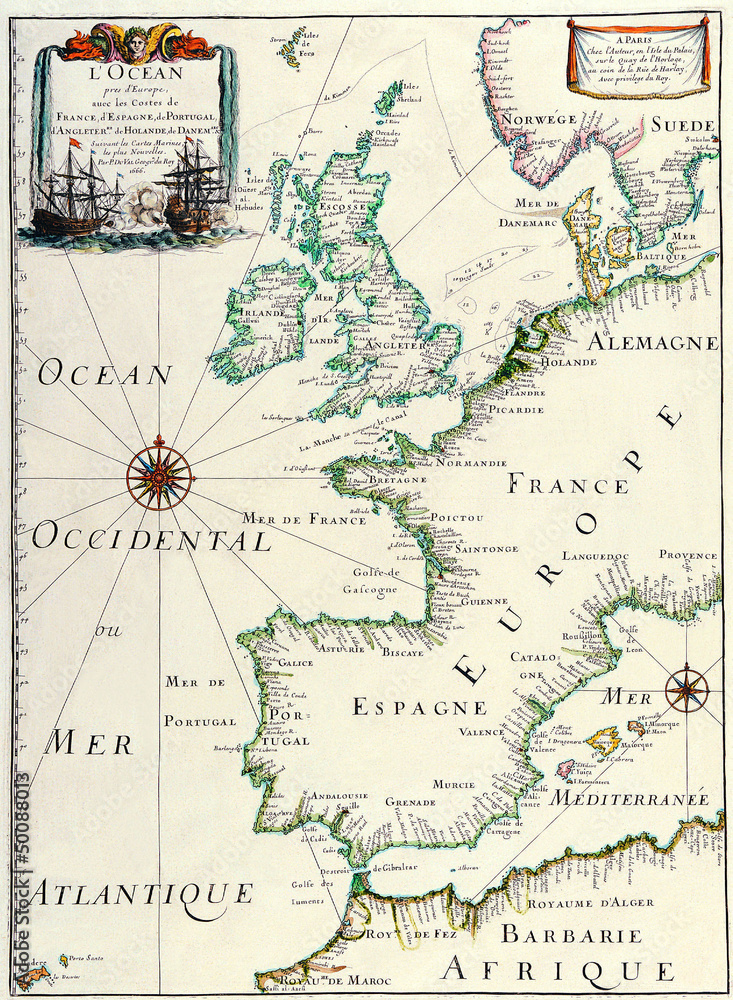 Obraz premium Map of Europe 1641