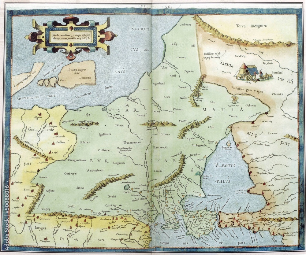 Naklejka premium Old map