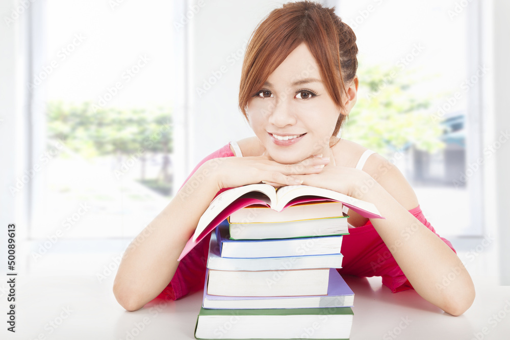beautiful student girl with books beautiful student girl with books