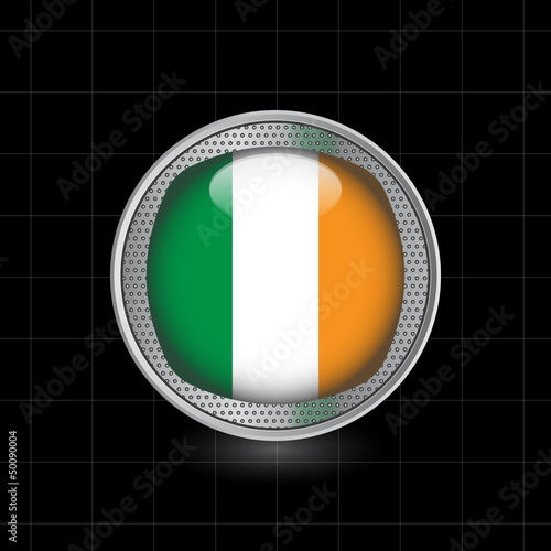 Metallbutton Flagge Irland