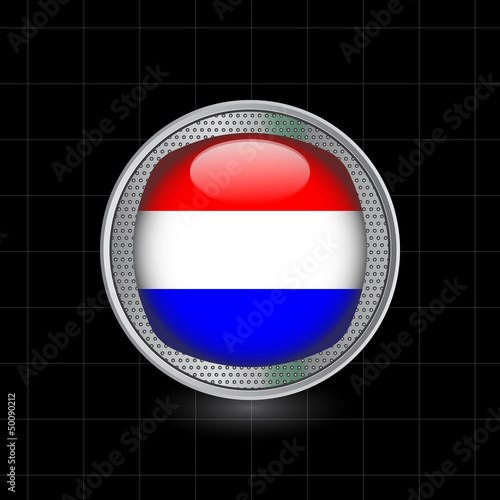 Metallbutton Flagge Niederlande