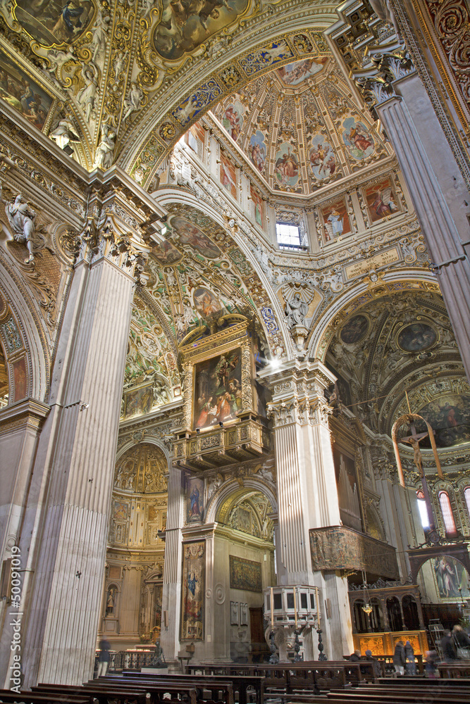 Bergamo - Main nave of cathedral Santa Maria Maggiore