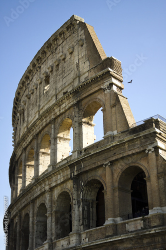 Detail of Colosseum in Rome, Italy