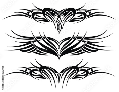 Set of  tribal tattoo