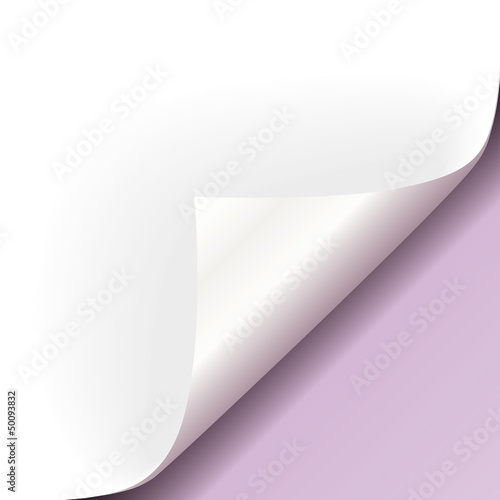 Papier Ecke lila rechts unten