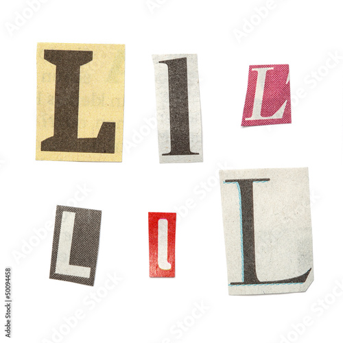 Tableau sur toile Newspaper Letters