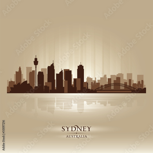 Sydney Australia skyline city silhouette