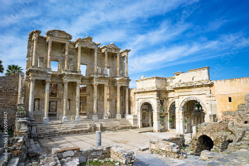 Library of Celsus in Ephesus ancient city, Selcuk, Turkey photo