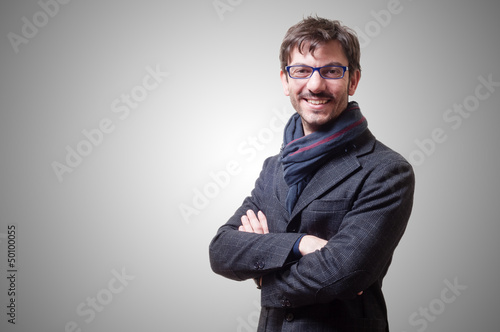smiling casual business man with eyeglasses © Eugenio Marongiu