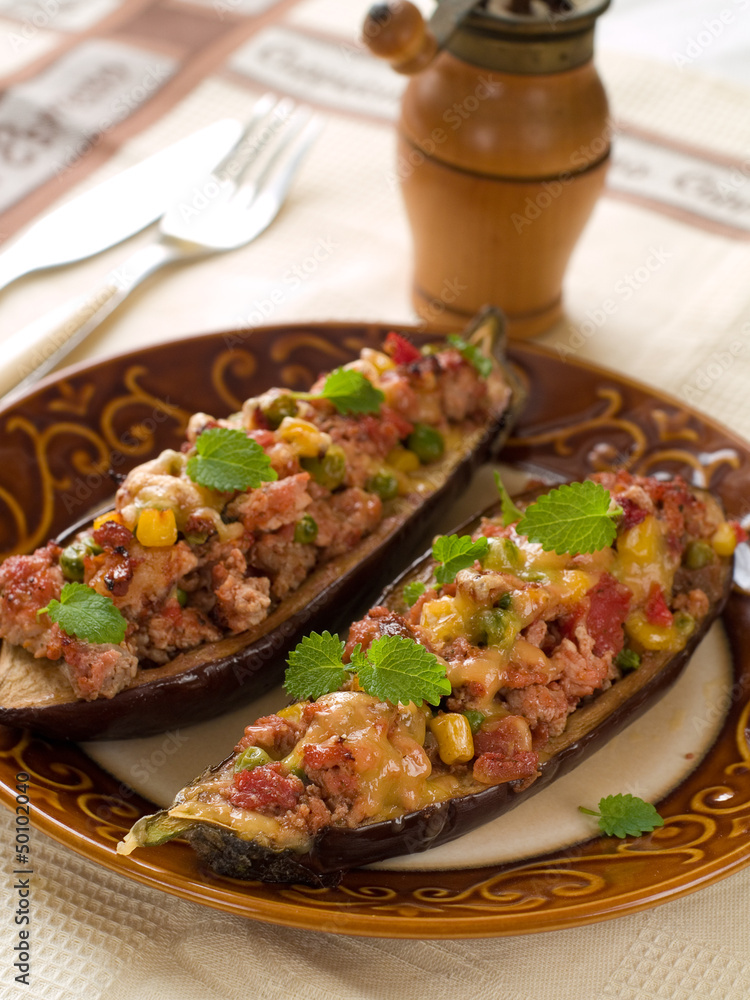 Stuffed eggplant (aubergine) Stuffed eggplant (aubergine)