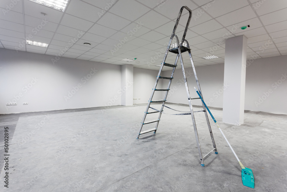 Unfinished building interior