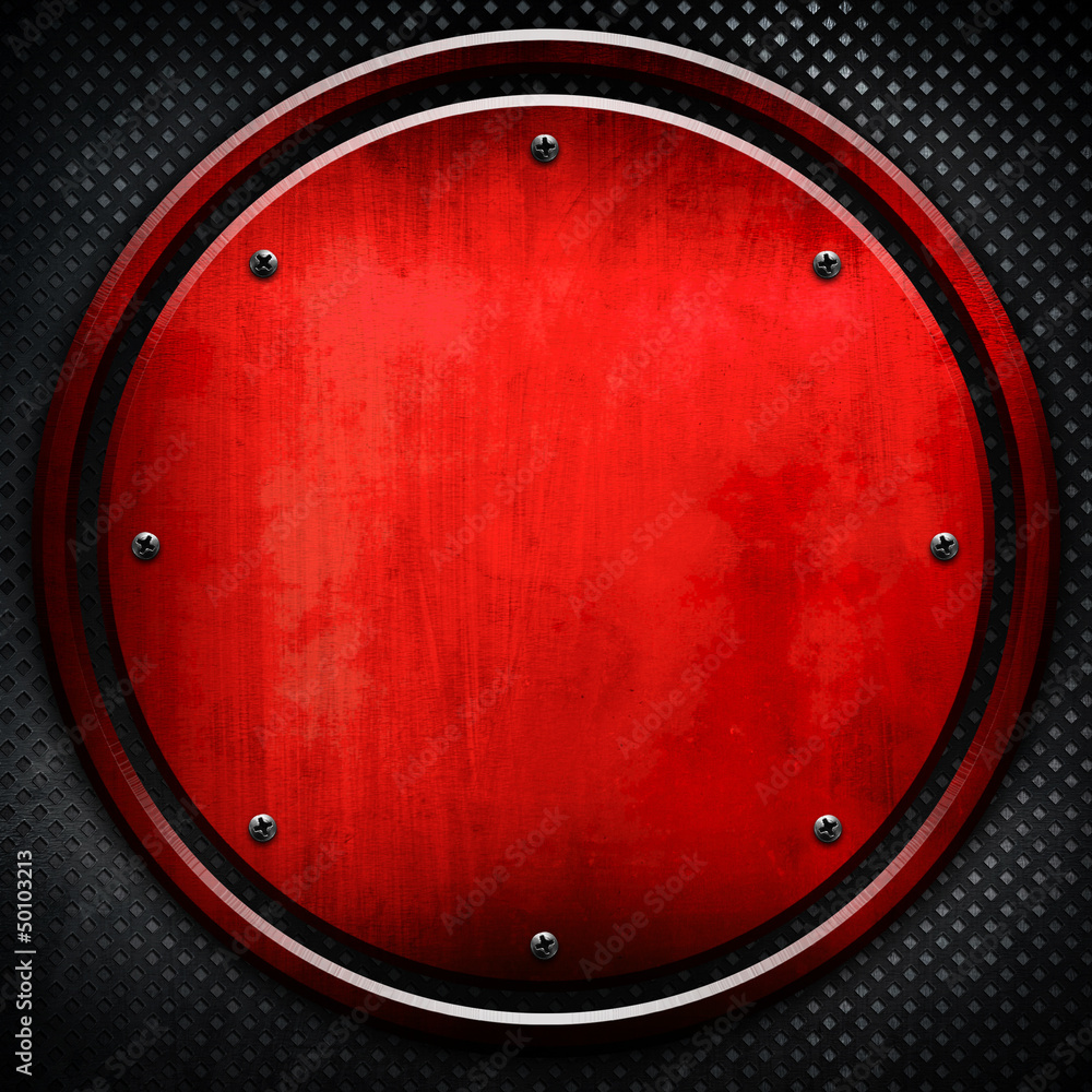 red round metal plate