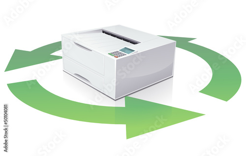 Laser printer and recyclage