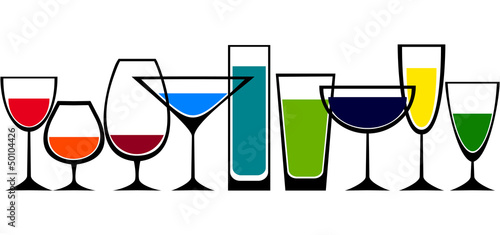 Set of drink glasses