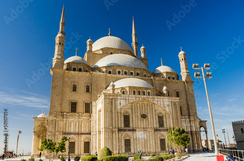 Great Mosque of Muhammad Ali at the citadel of Cairo, Egypt photo