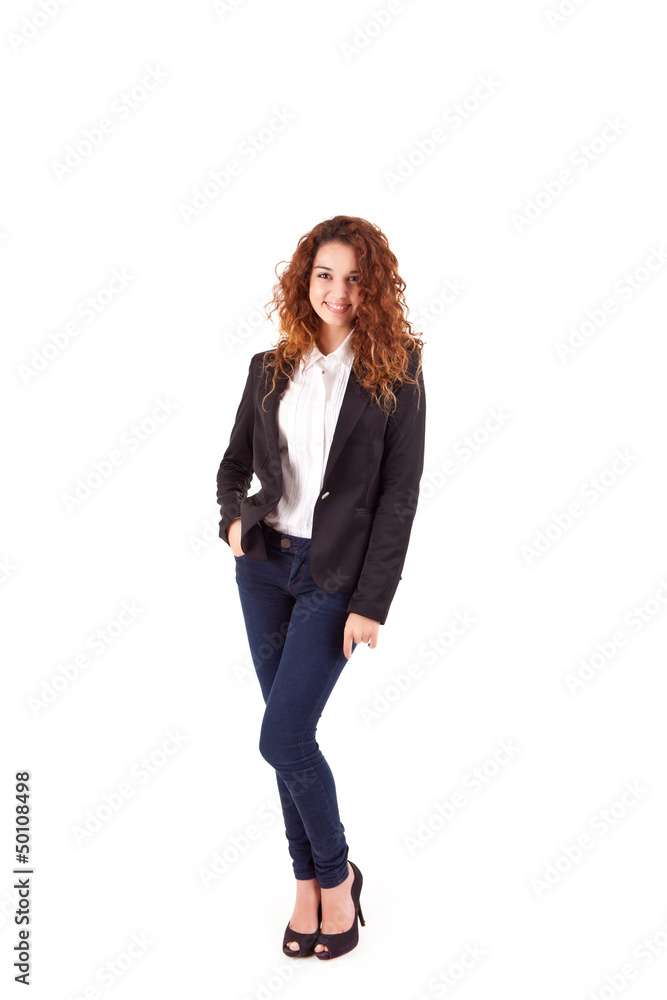 Young beautiful casual business woman posing Young beautiful casual business woman posing
