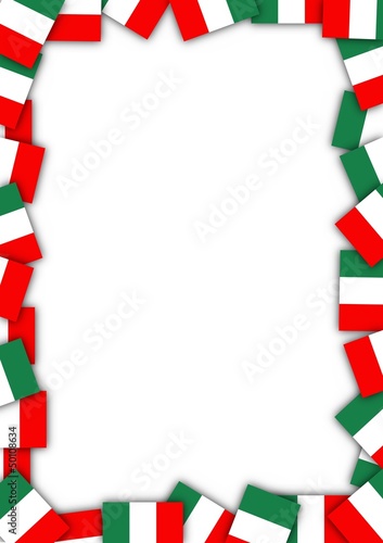 Italy flag border
