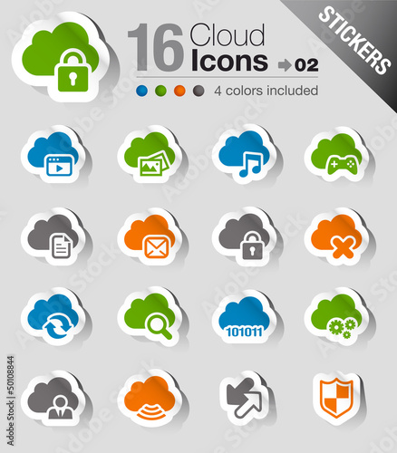 Stickers - Cloud computing Icons