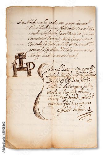 Fototapeta Old manuscript