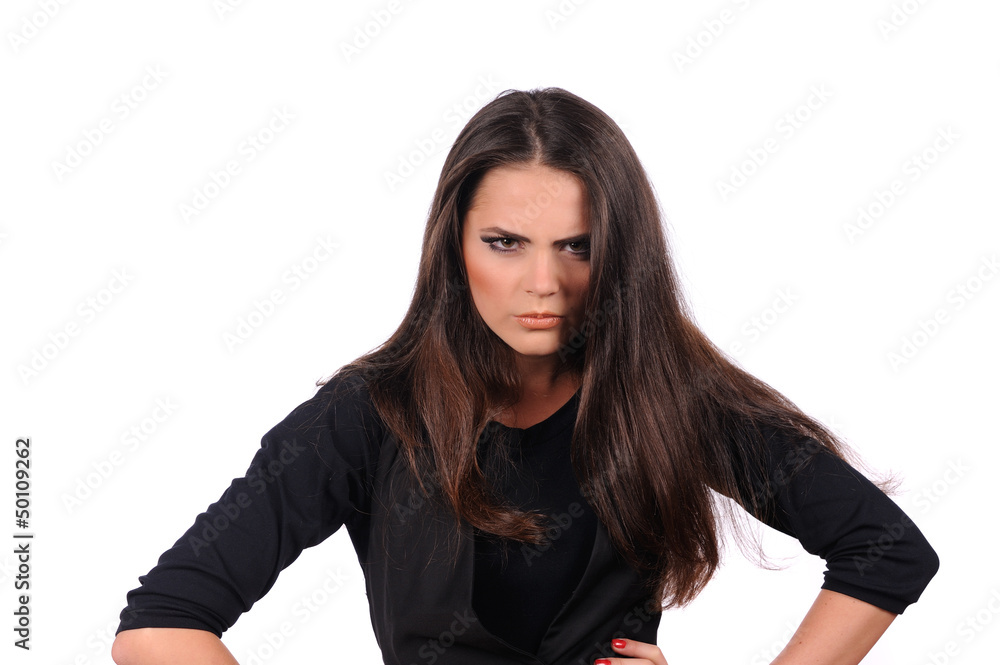 Girl with incredulous face expressions Girl with incredulous face expressions