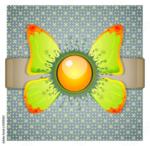 Blue background with wings. Illustration 10 version