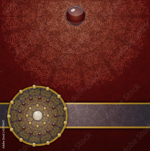 Retro background with ornament, Illustration 10 version