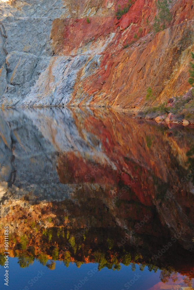 Mine reflection in Riotinto, Huelva, Spain Mine reflection in Riotinto, Huelva, Spain