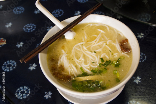 Kunming famous food called Crossing the bridge noodle