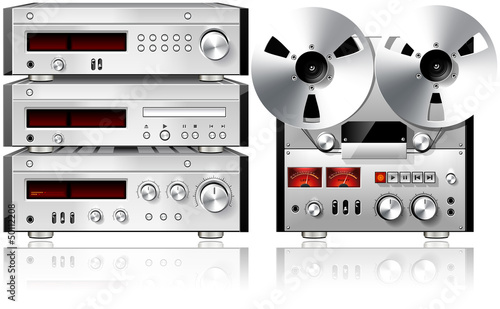 Analog Music Stereo Audio Components Vintage Rack