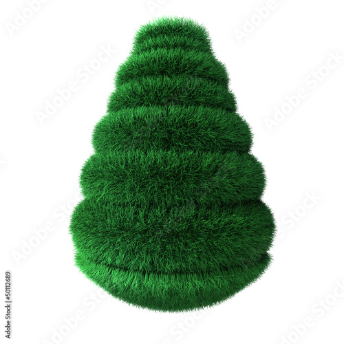 Christmas tree covered with grass pattern