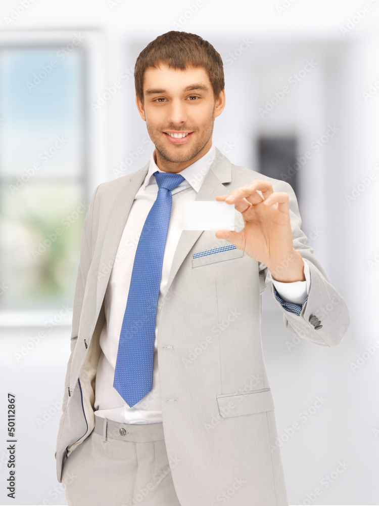 Fototapeta premium businessman with business card