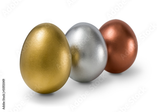Gold, silver, bronze eggs
