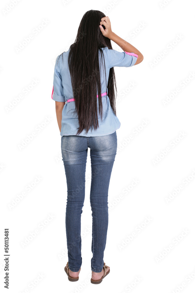 woman full body from back