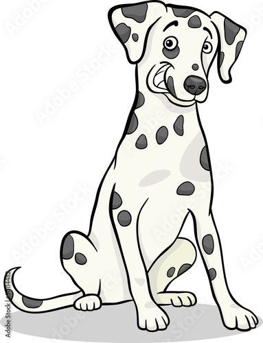 dalmatian purebred dog cartoon illustration