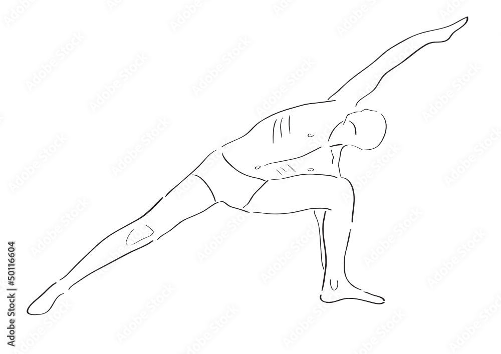 man practicing yoga