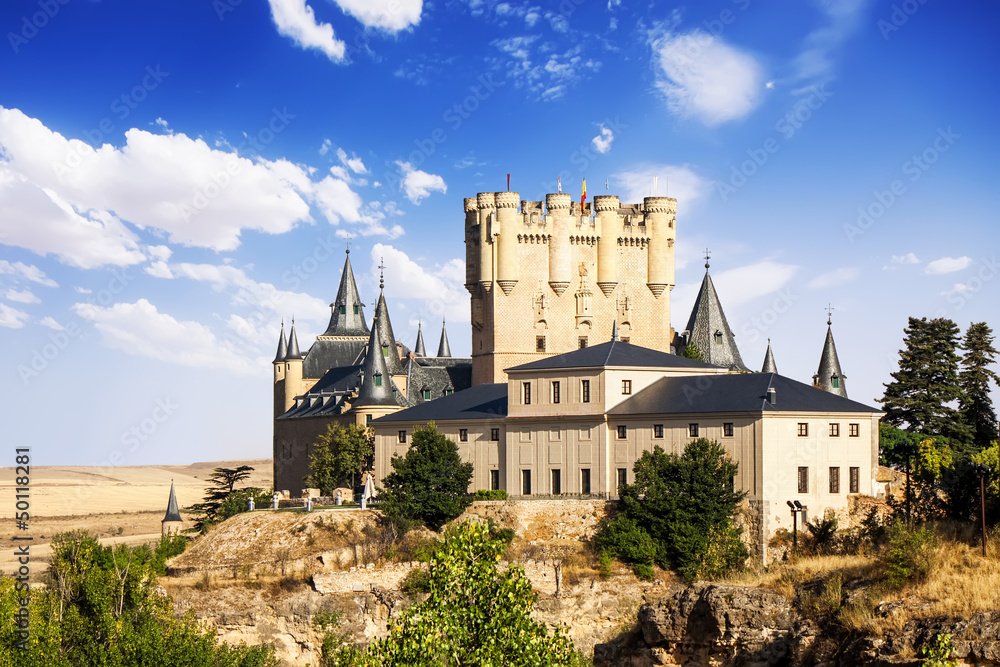 The famous Alcazar of Segovia, Castilla y Leon, Spain The famous Alcazar of Segovia, Castilla y Leon, Spain