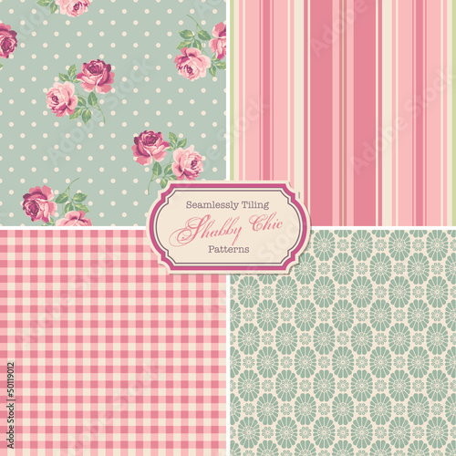 seamlessly tiling shabby chic patterns