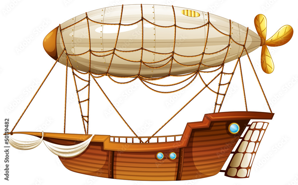 Naklejka premium An airship