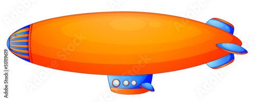 An orange blimp